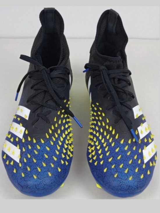 Adidas Mens 11 Predator Demonskin Neon Green Blue Black Football Soccer Cleats main image 5